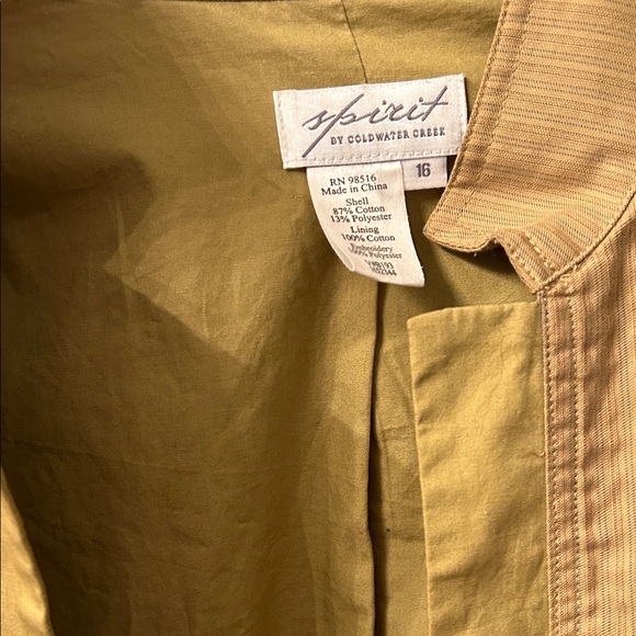 Coldwater Creek khaki Embroidered Utility Jacket - Picture 2 of 16
